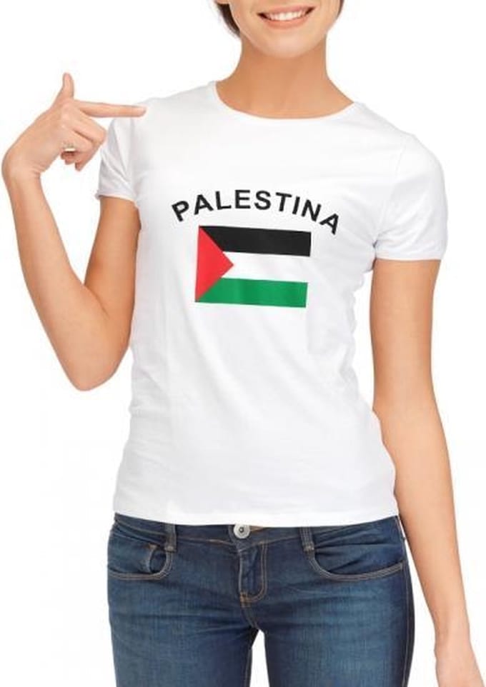 Palestina t-shirt wit dames M