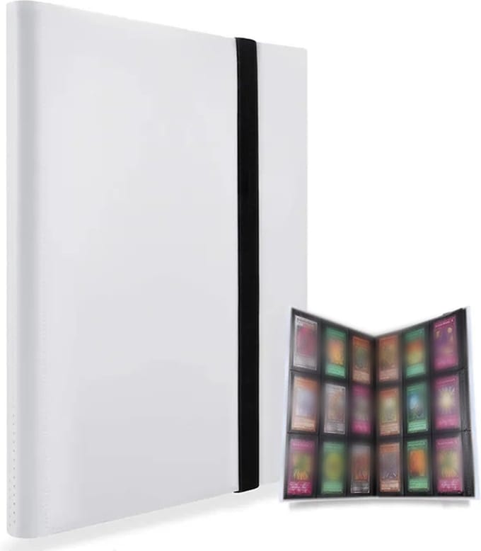 Verzamelmap - Map voor 360 Kaarten - 20 Pagina’s - 9 Pocket - A4 Formaat - Premium Kwaliteit - Box - Wit