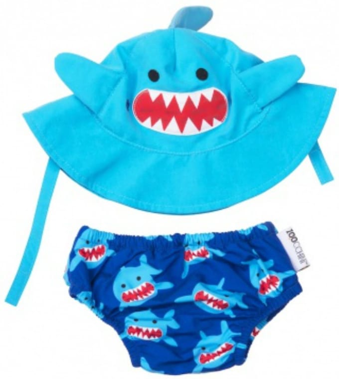 Zoocchini zwemsetje Sherman the Shark maat S 3-6 maanden (small)