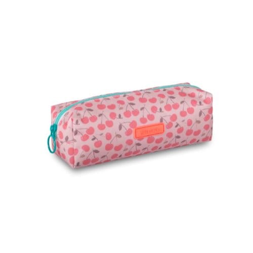 Lannoo Graphics - PAPERSALAD ETUI VIERKANT 21CM PINK / CHERRIES