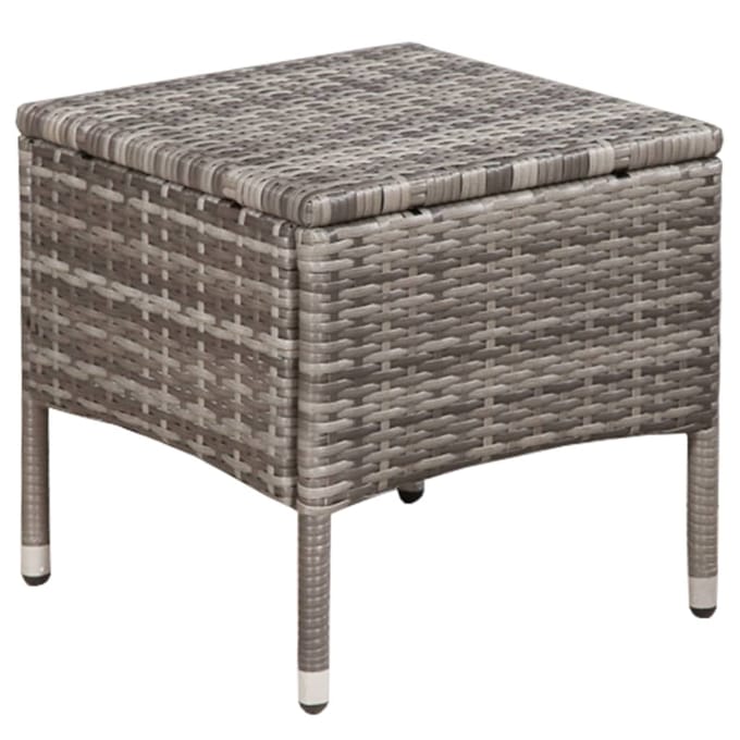 vidaXL - 3-delige - Bistroset - poly - rattan - grijs