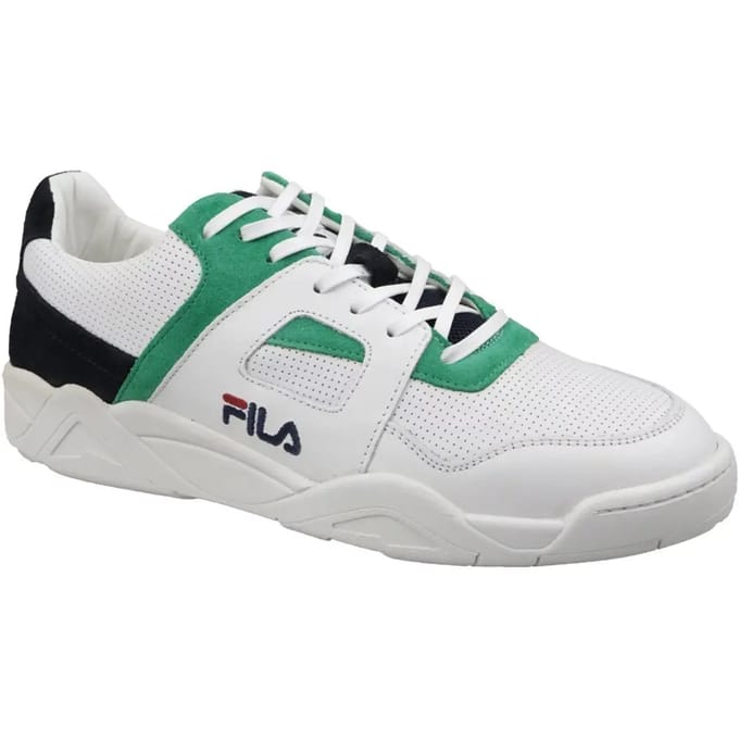 FILA Cedar CB Low Wit/Donkerblauw/Groen Heren Sneakers Wit Divers | Kleur Wit Divers| Maat 41