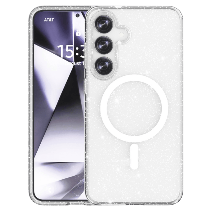 Mocaa Samsung S25 Glitz MagSafe Beschermhoesje Transparant