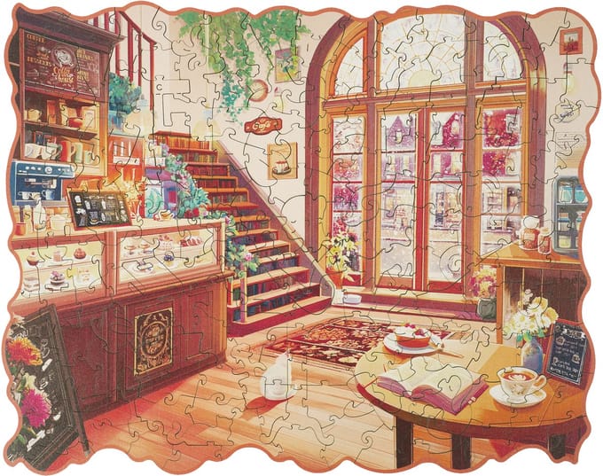 Robotime Cozy Winter Café - Rowood Puzzle Paradise - TA006 - Legpuzzel - Puzzel - Cadeautip