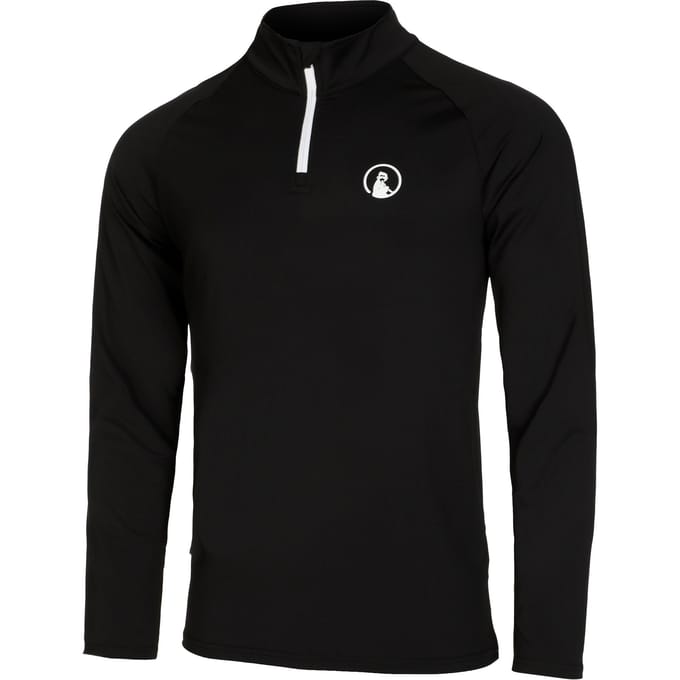 Quiet Please Big Serve 1/4 Zip Longsleeve Heren-Zwart,Wit