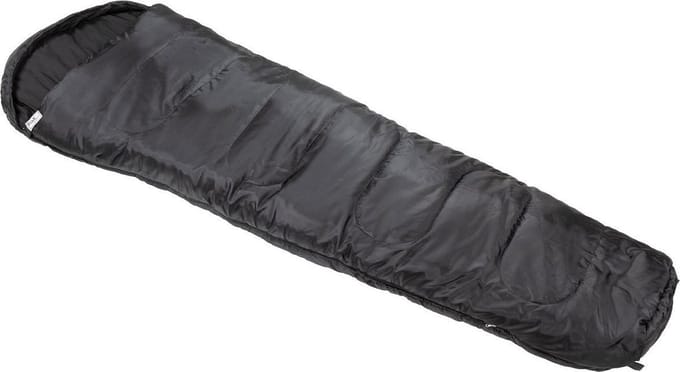 Fox Outdoor - Mummy slaapzak, zwart, 2 laags vulling