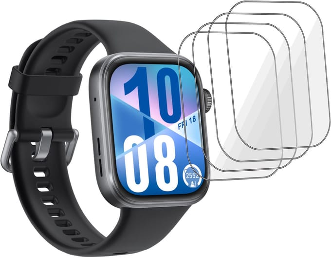 4x Folie Screenprotector Geschikt voor Huawei Watch Fit 4 - Screenprotector - Beschermglas Folie