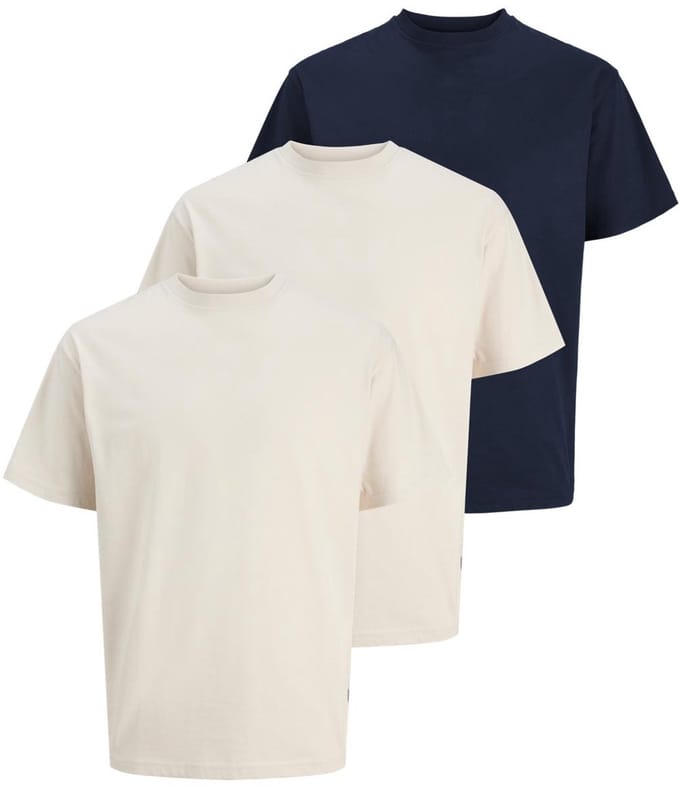 Jack & Jones Heren t-shirt 3 pack Organic Relaxed
