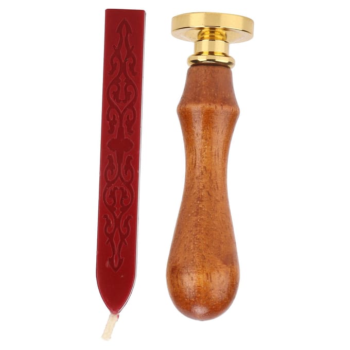 Kit Tampon Cire Motif Clair Simplicité DIY Kit de Scellage Classique pour Enveloppes Invitations rouge vin
