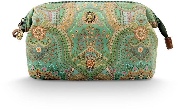 Pip Studio - Cooper Make-up Tasje Dames - Toilettas - Jabali - Groen - 22.5x9.5x15cm