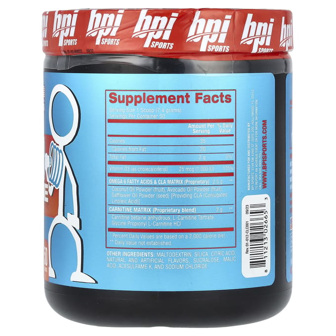 BPI Sports, CLA + Carnitine, Punch aux fruits, 13.05 oz (370 g)
