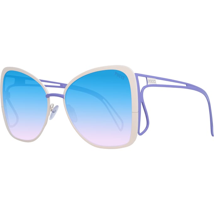 Emilio Pucci Dames Zonnebril Ep0168 24w Ivory White Purple/58-18-140