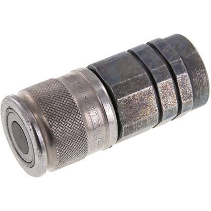 Stalen DN 10 Vlakdichtende Koppeling Snelkoppeling G 1/2 inch Binnendraad ISO 16028 D 19.7mm