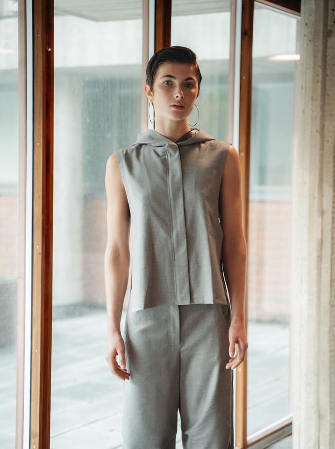 Jazmin viscose vest | Light grey - Light grey / XXS