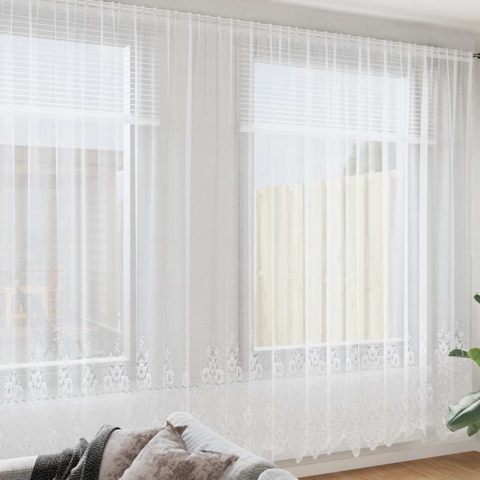 vidaXL Kantgordijn Wit 280x1200cm Polyester