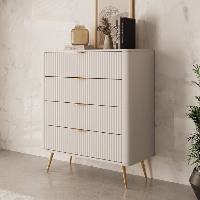 Meubella - Lima - Ladekast - Beige - 88x38x101 cm