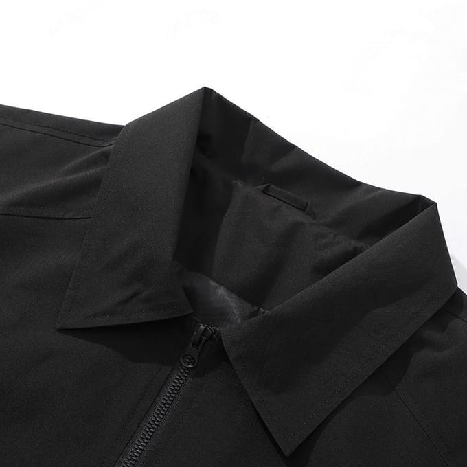Executive Jas Lente Nieuwe Business Casual Jas Heren Revers Kader Winddichte Top M black