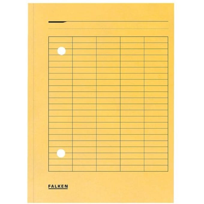 FALKEN documentenmap, A4, karton, geel