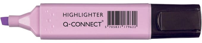 Q-CONNECT markeerstift pastel, violet 10 stuks