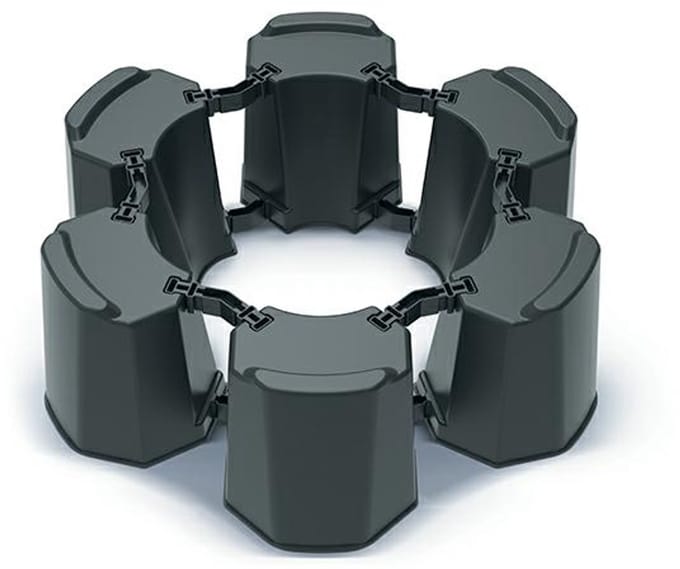 Prosperplast Basecan - Modulair Standaard voor Regenwatertank - Antraciet - Verstelbare Diameter - Kunststof
