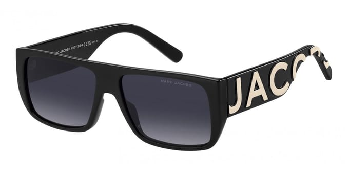 Marc Jacobs MARC LOGO 096/S Black white 57/15/145 UNISEX Zonnebrillen