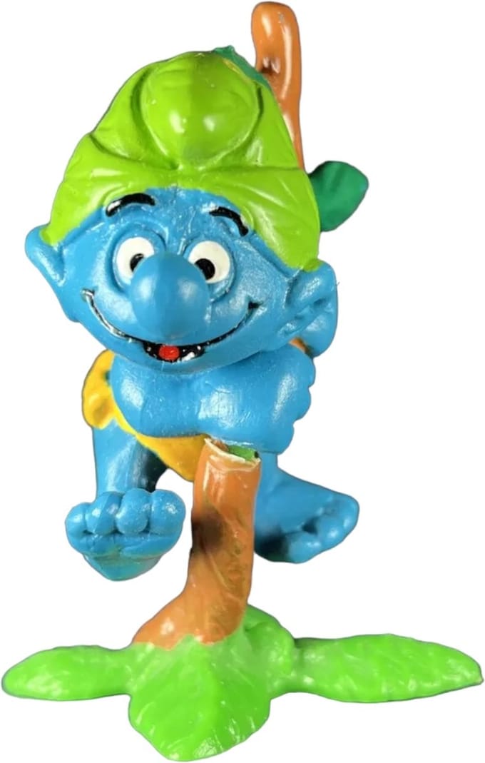 Natuursmurf - zittend in boom - De smurfen - Schleich - 8cm