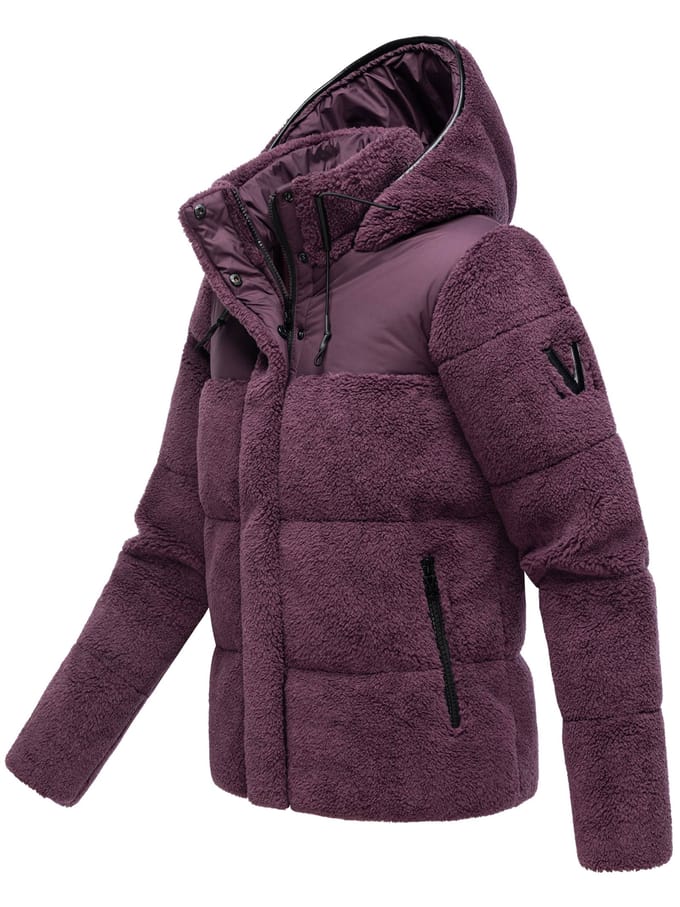 Marikoo dames teddy puffer jas met capuchon – model Kaguraa