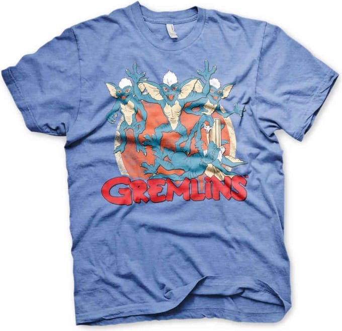 Gremlins Heren Tshirt -S- Group Blauw