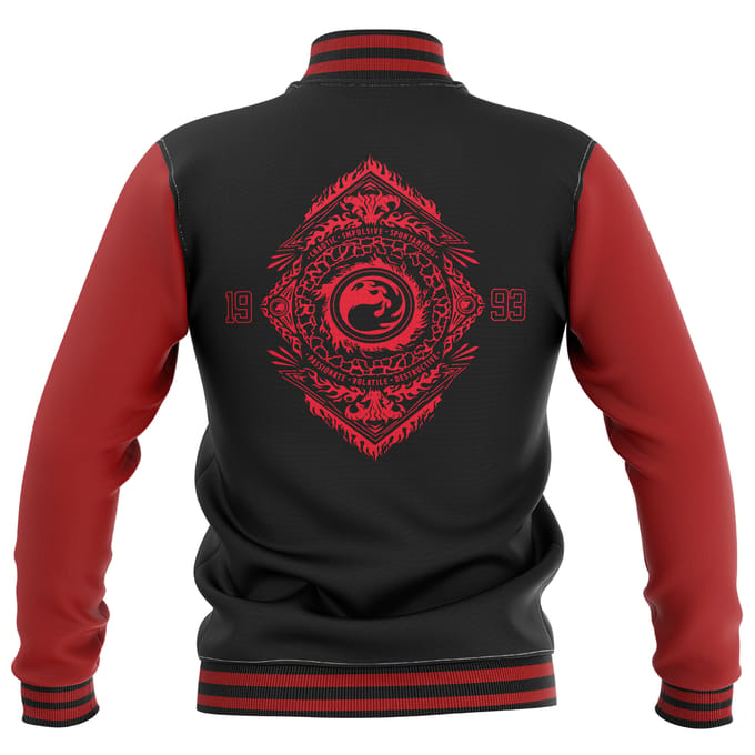 Magic: The Gathering Mountain Roundel Varsity Jacket - Black/Red - S