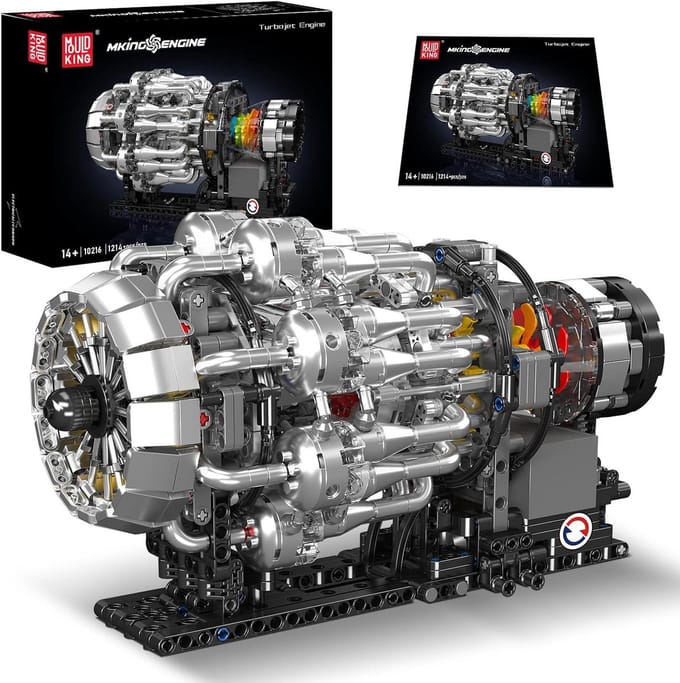 Gedetailleerd Bouwmodel Turbojet Motor Constructieset