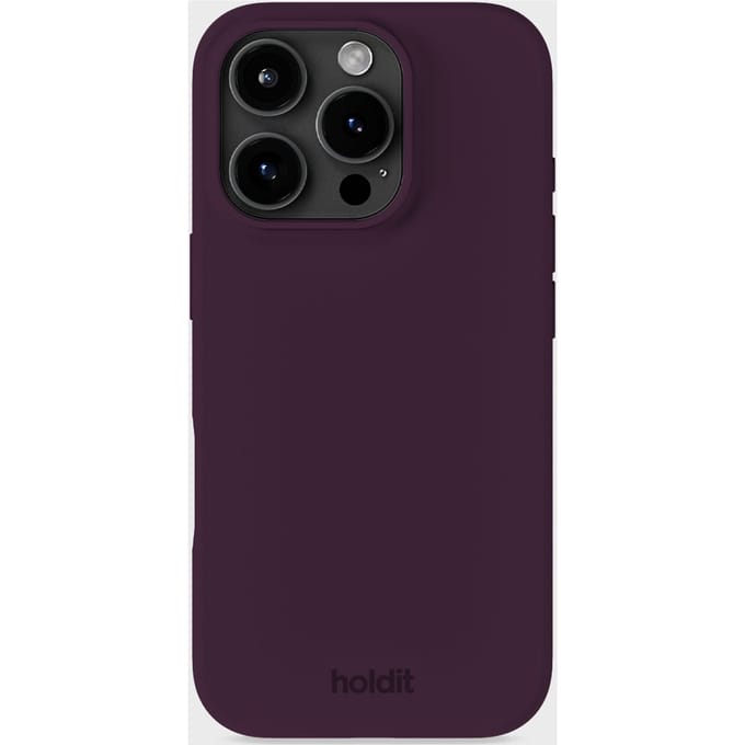 Holdit Silicone Case geschikt voor Apple iPhone 16 Pro - Deep Plum
