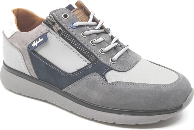 Australian, DAKOTA, 15 1645 02 K07, Grijs combi sneaker met stretch wijdte G