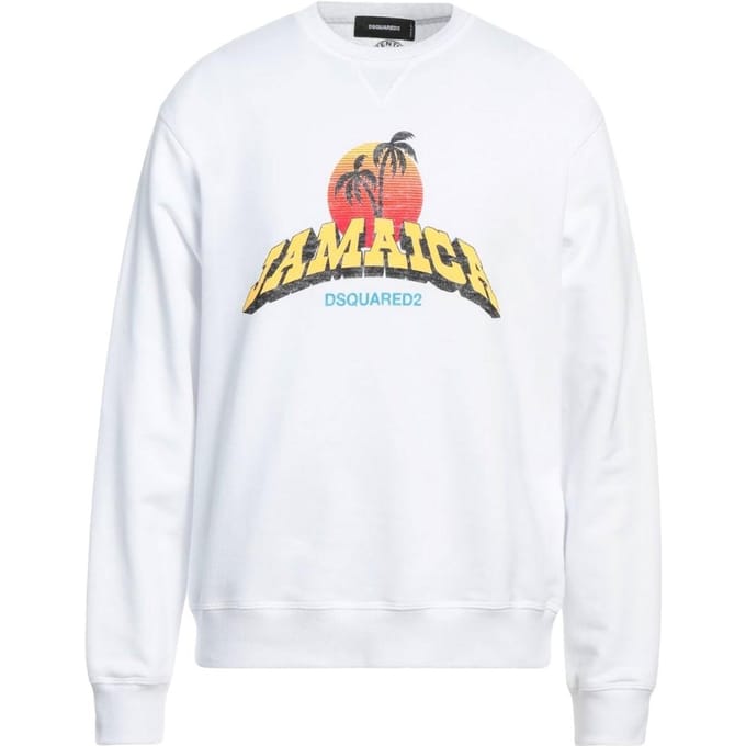 DSquared2 Uniseks Jamaica Sweatshirt voor volwassenen (Wit)