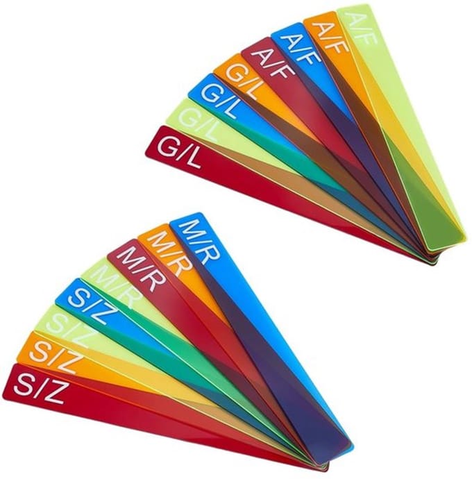 Allecto - Vinyl Record Dividers - Acryl Organizer - Fluorescerende