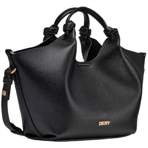 DKNY handtas schoudertas Paula Tote Bag Blk / Gold zwart