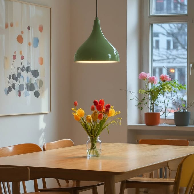 ROYALTECH Hanglamp Adash, mintgroen, metaal, Ø 26 cm, E27