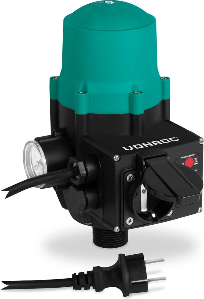 VONROC Drukschakelaar/elektronische drukschakelaar – Plug & Play - Universeel - Max. 1100W
