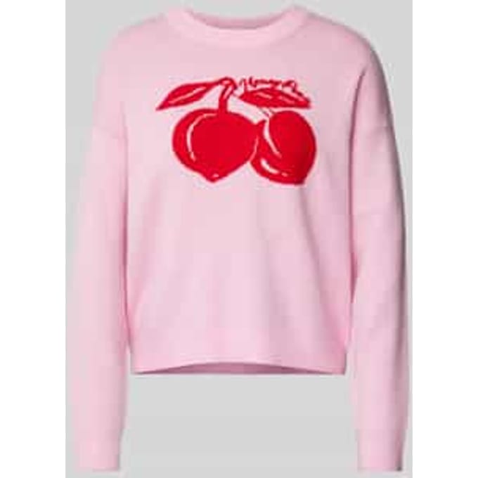 Gebreide pullover met motiefprint, model 'CERA'