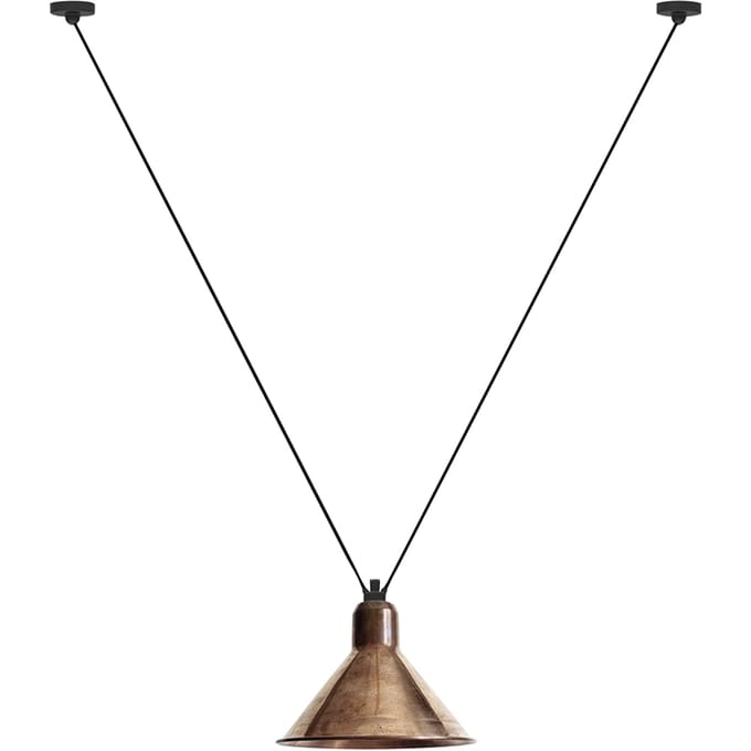 DCWéditions - LES ACROBATES DE GRAS N°323 hanglamp - niet gepolijst koper - conisch L - brons
