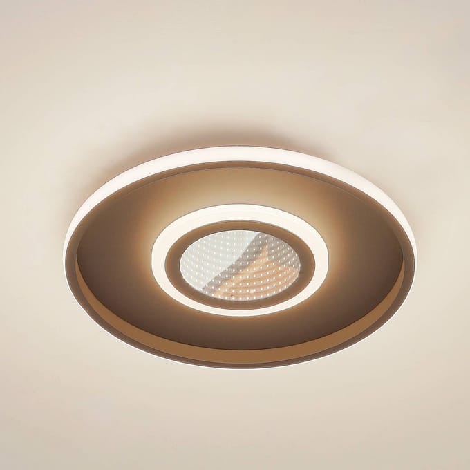 Lindby LED plafondlamp Selian, dimbaar, Infinity Tunnel