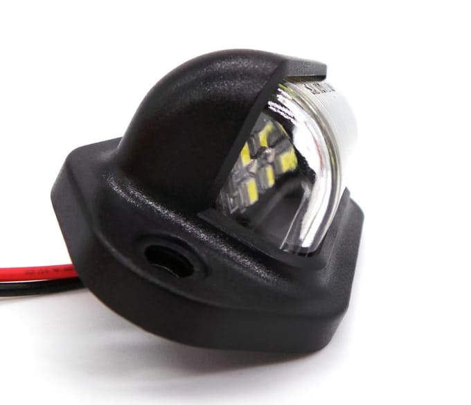 Lot de 2 lampes LED pour plaque d'immatriculation 12 V 350 lm, universelles tout-terrain