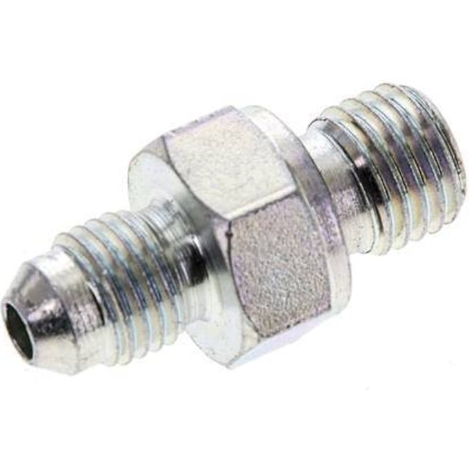 JIC  Dubbele Nippel M12 X 1.5 X UNF 7/16''-20 Staal NBR 310bar