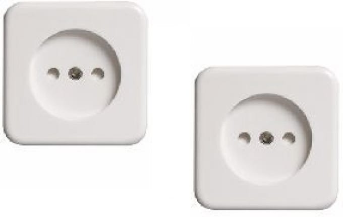 Opbouw wandcontactdoos enkel stopcontact - 2 stuks - Wit