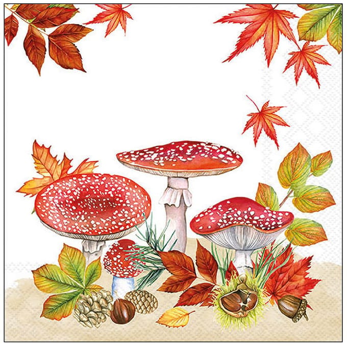 Ambiente - Servetten - 33 x 33 cm - Fly Agaric