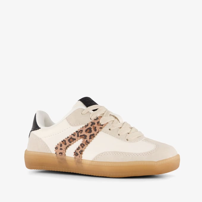 Blue Box meisjes sneakers wit met panterprint - Maat 32