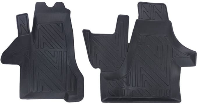 Rubbermatten Volkswagen T5 Bestelwagen 2003-2015 (voorset) - Premium carbonlook
