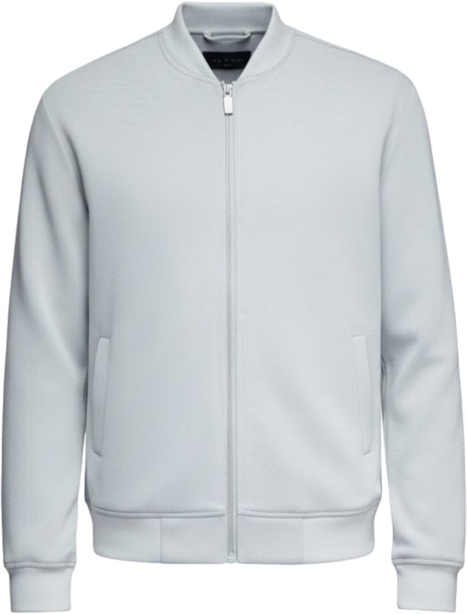 OMBRE Jas - Viscose - Rits - Effen Lichtgrijs M