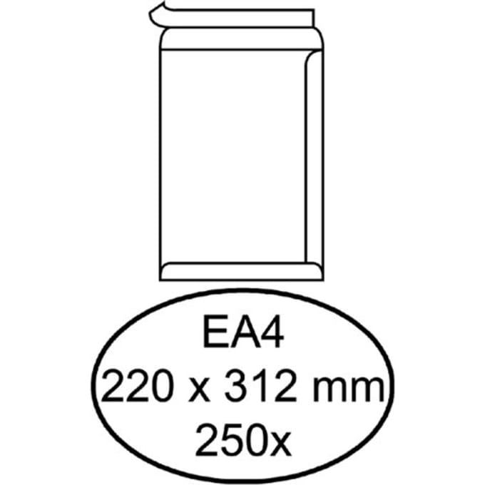 Envelop Hermes akte EA4 220x312mm zelfklevend wit doos à 250 stuks