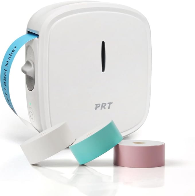 Bluetooth Labelprinter - Draagbare Mini Labelmaker voor Thuis en Kantoor - USB-oplaadbaar - 3 Rollen
