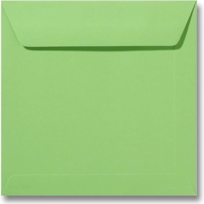 Envelop 22 x 22 Appelgroen, 100 stuks